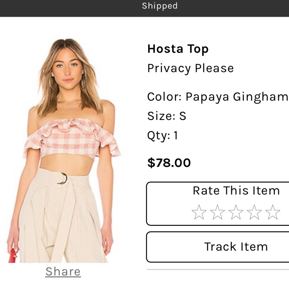 Privacy Please crop top